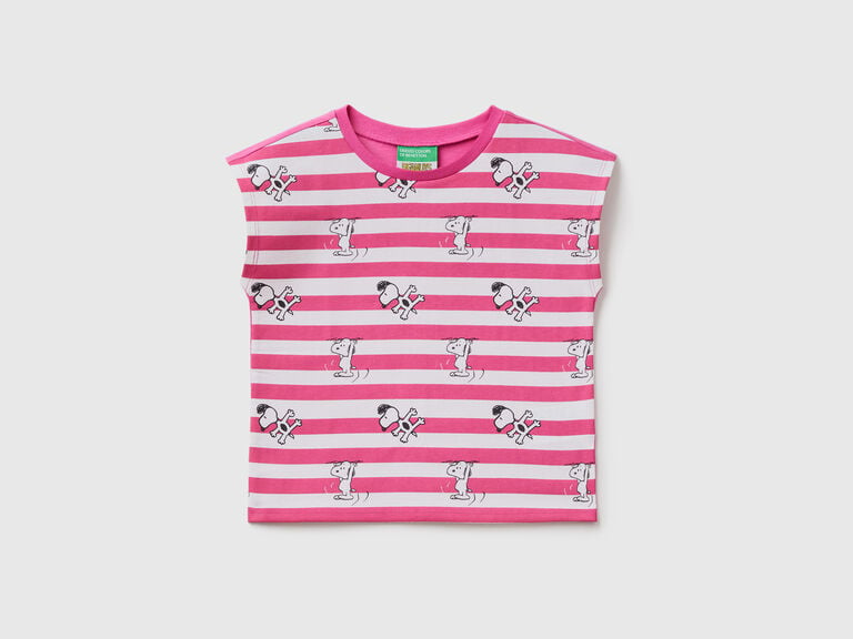 (image for) T-shirt Snoopy a righe saldi benetton